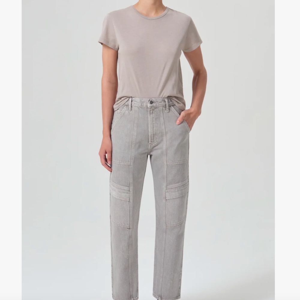 NWT AGOLDE Cooper Cargo Pants [30, New with Tags, Gray-ish Tan]